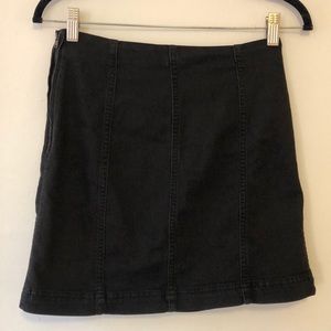 Free People Denim Black High waisted Skirt
